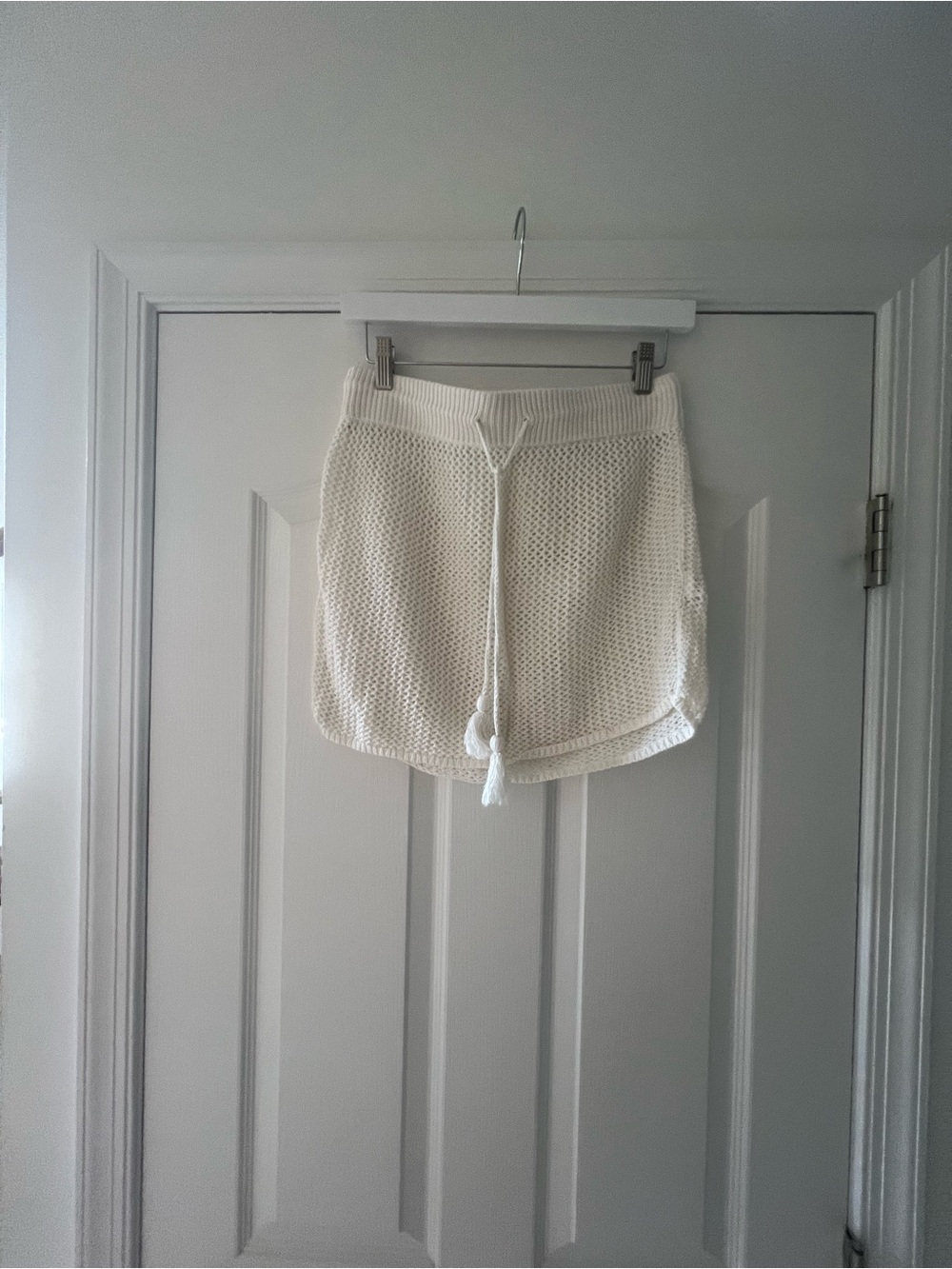 l*space Cream Knit Mini Skirt with Drawstring Waist